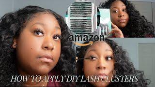 Trying AMZGirl DIY Lash Extensions At Home  | Amazon Individual Lash Clusters Kit