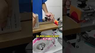 20,000 labels a day,Is it ok? #smallbusiness #labelingmachine #factory #labelling #box #labeling