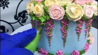 REPEAT EASY! So you haven't decorated a cake yet! Great decorating idea (turn on subtitles)