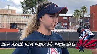 Media session: Jessie Harper, Mariah Lopez recap UA's trip to Alabama | Arizona Wildcats Softball