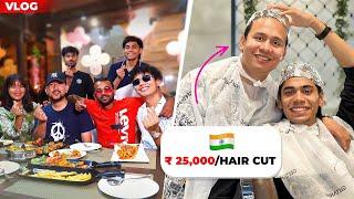 My First Visit in India  ₹ 25000 Haircut & Haircolor with Ug Ayush & Sooneeta - Tonde Gamer