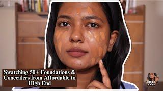 SWATCHING ALL MY FOUNDATIONS FOR BROWN SKIN STARTING FROM RS.150