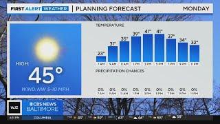 Cold start to Maryland's workweek