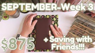   Weekly Cash Stuffing $875 + Saving With Friends | Week 3 Sept | Single Income