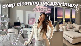 cleaning vlog 𖦹⋆｡˚⋆ฺ apartment reset + organize & declutter my entire life while i yap