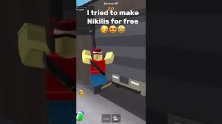 Nikilis costing zero robux  #roblox #mm2 #nikilis