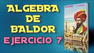 Algebra de Baldor Desde Cero - Ejercicio 7 - Ejercicios 1 al 13 de 40