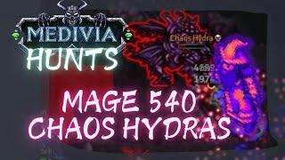 MAGE 540 TEAMHUNTS AT NEW CHAOS HYDRA RESPAWN - MEDIVIA ONLINE