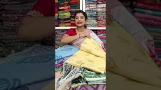 Handloom Printed Cotton Saree Live || Gadwal Saree || Baluchari Silk Saree || Mom Batik