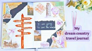 Travel Journal Ideas | Travel Journal Diary Pages | Plan With Me || Aklima Crafts and Journals