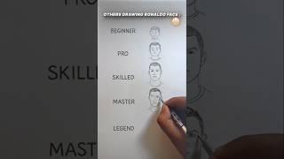 Others drawing Ronaldo face VS Legend drawing ️
