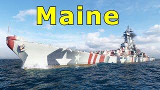 World of WarShips Maine - 2 Kills 349K Damage