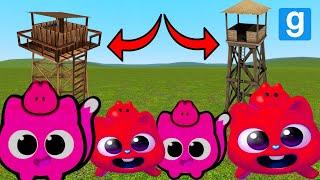 Ninimo V2, Red Animated Ninimo Family & Pinkfong Vs Towers | Garry's Mod