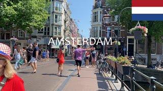 4K Walking in Amsterdam Netherlands l Amazing summer Walk l  Vibrant City Centre l Lets expolore! P1