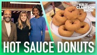 Ubah Hassan, Kelly Clarkson & Jeffrey Wright Try Donuts With Hot Sauce