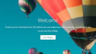feren OS First Boot Setup Concept