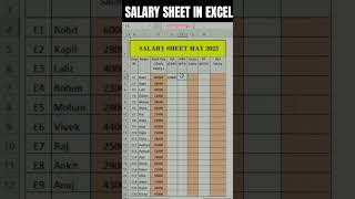 Make a Salary Sheet in Excel in 5 Minutes or Less | ComputerGuruTricks