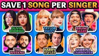 SAVE 1 SONG PER SINGER  Most Popular Singers & Bands (6 Songs Each One) | Music Quiz