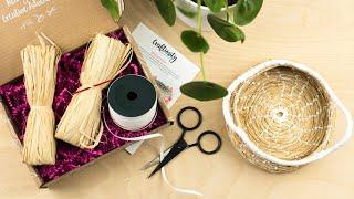 Raffia Basket Craft Kit Tutorial | Craftiosity | Craft Kit Subscription Box