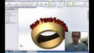 Нанесение надписи на изогнутую поверхность SolidWorks