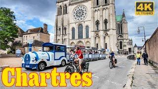 Chartres, France  - 4K HDR Walking Tour | Chartres 4K | A Walk In Paris