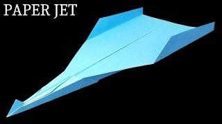 HOW to make a fast paper airplane that flies far - origami plane jet [METOR]