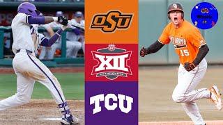 #4 Oklahoma State vs #2 TCU Highlights | Big 12 Championship | 2021 College Baseball Highlights