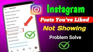 Instagram posts you've liked option not showing problem fix⌛ || post you liked on insta not showing