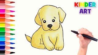 Как нарисовать милого щенка поэтапно | How to draw a cute puppy