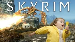 FORCING My Little Sister to Try Skyrim (it went horribly)