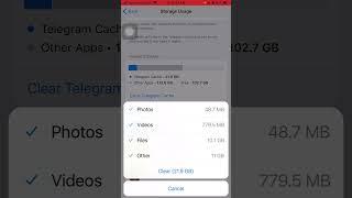 How to delete telegram storage//iPhones//video files//#iphone #telegram