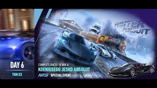 koenigsegg jesko absolut | winter pursuit | Need For Speed: No Limits | day 6