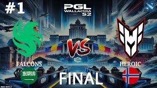 ГРАНД ФИНАЛ ПГЛ! | Falcons vs Heroic #1 (BO5) FINAL | PGL Wallachia S2