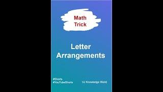 Letter Arrangements | Factorial #Shorts