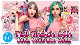 Thử Thách 24h Sử Dụng Tất Cả Đồ Màu Hồng I Linh Vyy Official