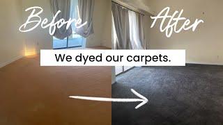 $50 Dyeing Our Carpets Cheap Flooring Idea |Tutorial | Save Money “Using What You Have” Episodes