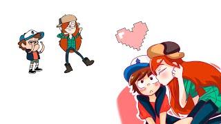 Dipper and Wendy dance a strange dance to a song about Minecraft | Animation | Gravity Falls