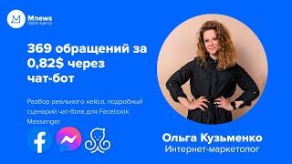 Разбор реального кейса | 369 обращений по 0,82$ | Как настроить чат-бот Facebook Messenger