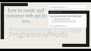 Create Web Api and Consume it with mvc application