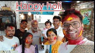 Holi celebration with family 