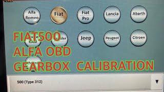 FIAT500 GEARBOX CALIBRATION ALFAOBD