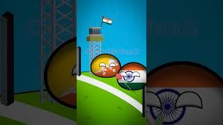 India's border with its neighbors #countryballs #countryball