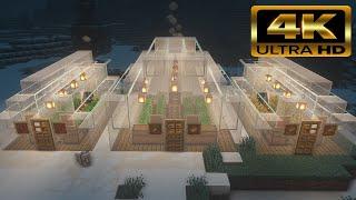 Minecraft | How to Build a Farmer's Greenhouses | 4K Video Ultra HD