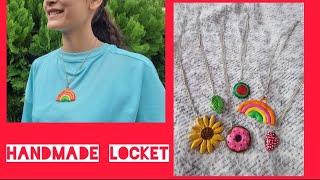 Handmade locket#craft #watermelon #sunflower #diycraft #idea #mamtacraftideas