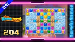 Homescapes Level 204 - Hard Level - No Boosters - 12 moves (2021)