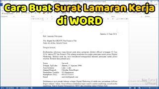 Cara Membuat Surat Lamaran Kerja di Microsoft Word