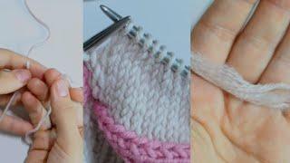 How to imperceptibly connect two separate threads| Knitting life hack