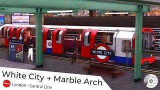 OpenBVE - WHITE CITY to MARBLE ARCH (London Underground Central Line)