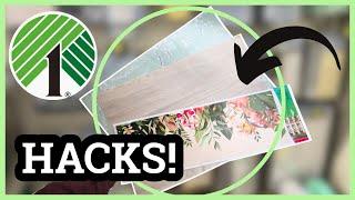  YOU WON'T BELIEVE WHAT I MADE WITH $1 PEEL AND STICK WALLPAPER | DOLLAR TREE PEEL AND STICK HACKS!