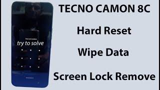 tecno Spark 8c HARD RESET wipe data / remove the screen lock.